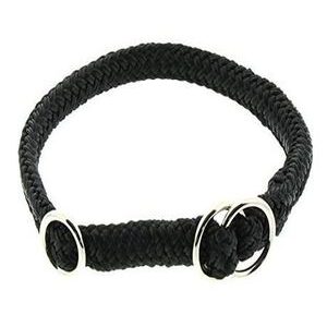 Dinoleine Stoppwürger 11 mm aus Polyesterseil für Hunde, schwarz