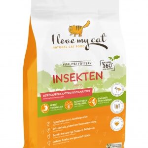 Bellfor I love my cat Insekten-Trockenfutter für Katzen, 1,2 kg