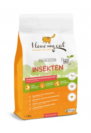 Bellfor I love my cat Insekten-Trockenfutter für Katzen, 1,2 kg Bellfor I love my cat Insekten-Trockenfutter für Katzen, 1,2 kg