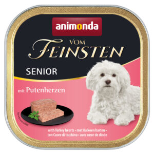 Animonda Vom Feinsten Senior mit Putenherzen, Hunde-Nassfutter, 22× 150 g