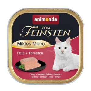 Animonda Vom Feinsten Mildes Menü Pute & Tomaten, Katzen-Nassfutter, 32× 100 g