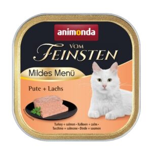 Animonda Vom Feinsten Mildes Menü Pute & Lachs, Katzen-Nassfutter, 32× 100 g