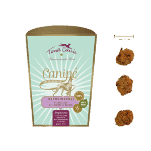 Terra Canis Canipé Knusperkugeln getreidefrei Wild mit Gemüse & Heidelbeere, Hundesnack, 200 g